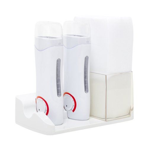 DEO 2 x 100g Chauffe-cartouche de cire à rouleau portable avec base en bande