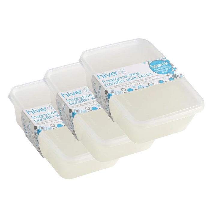 Hive Of Beauty 3 For 2 Waxing Fragrance Free Paraffin Wax Block - 450g
