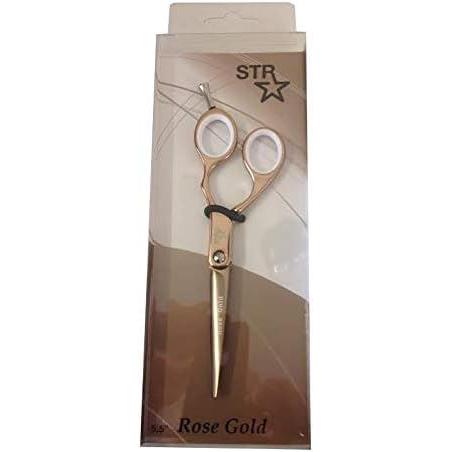 Ciseaux de coiffure offset STR 5,5" or rose - revêtement nacré