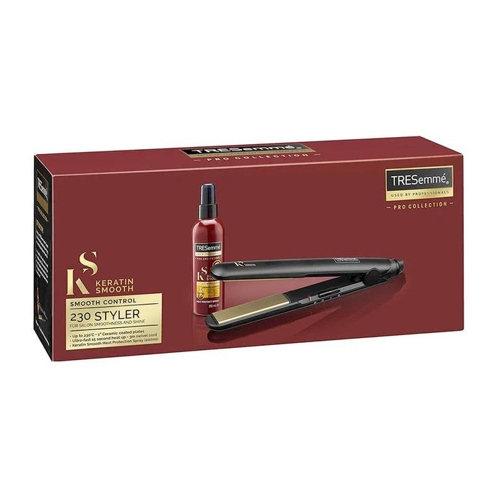 TRESemme 2066BU Hair Straightener Keratin Smooth 230 Styler With Spray