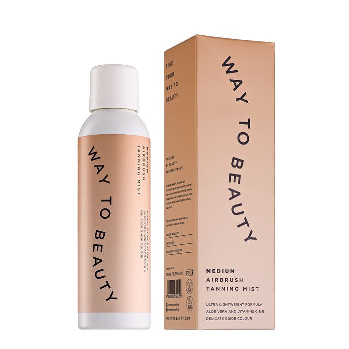 Way To Beauty Self Tanning Mist Medium Airbrush Quick Drying Body Spray - 200ml