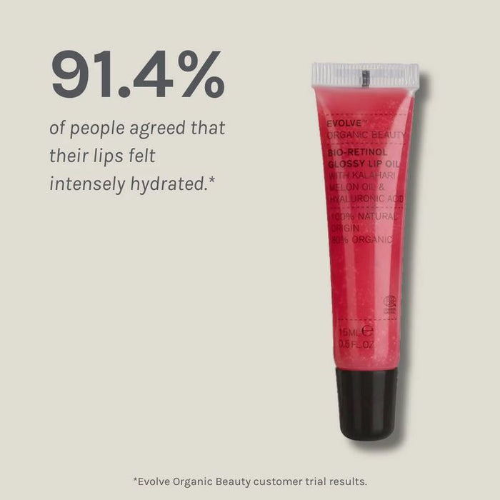 Evolve Beauty Bio-Retinol Lip Oil – Hydrating, Plumping Natural Lip Care 15ml