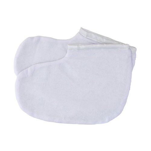 Deo Salon Booties for Paraffin Wax Pedicure Treatments - White