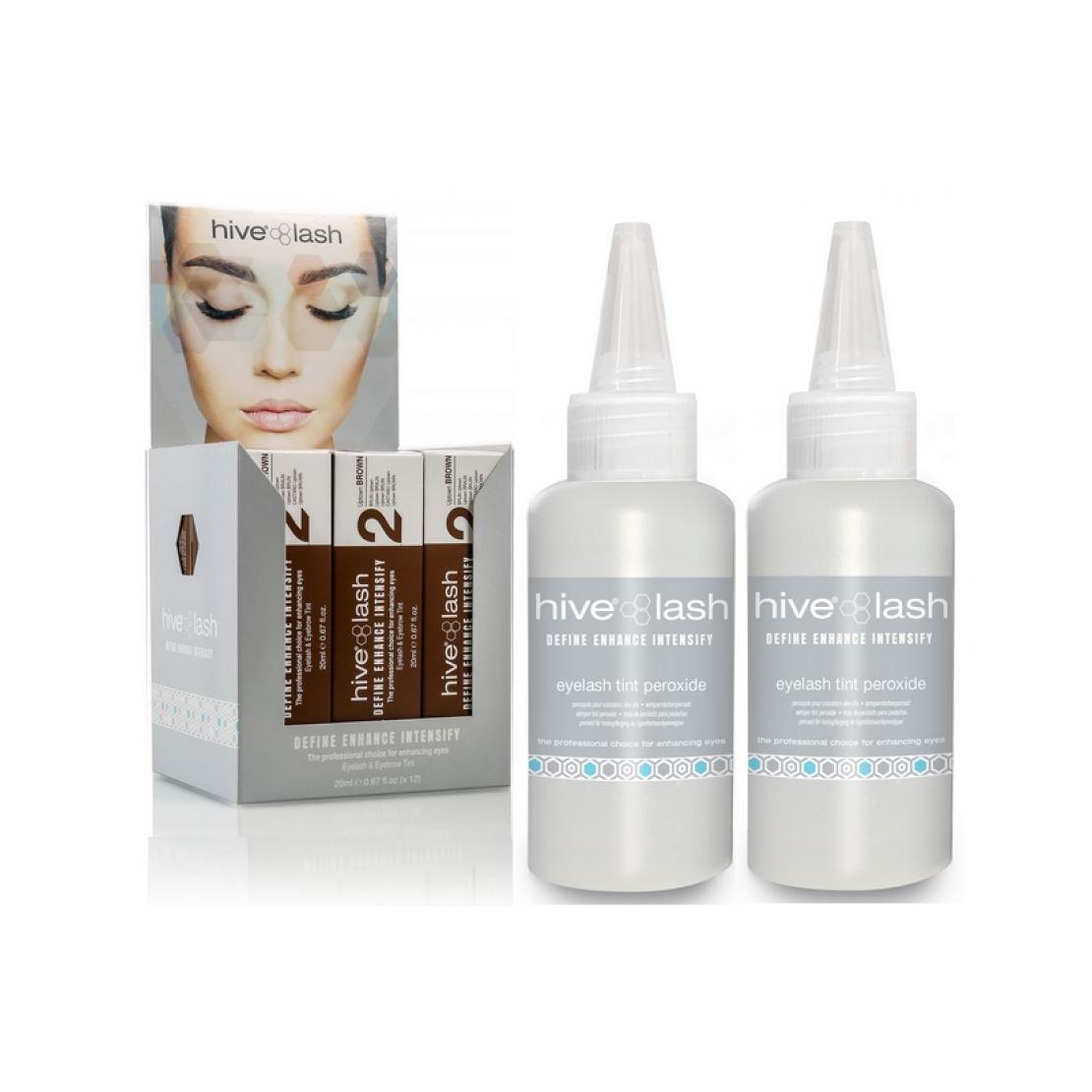 Hive of Beauty Long Last Eyelash Eyebrow Tint Brown 20ml x 12