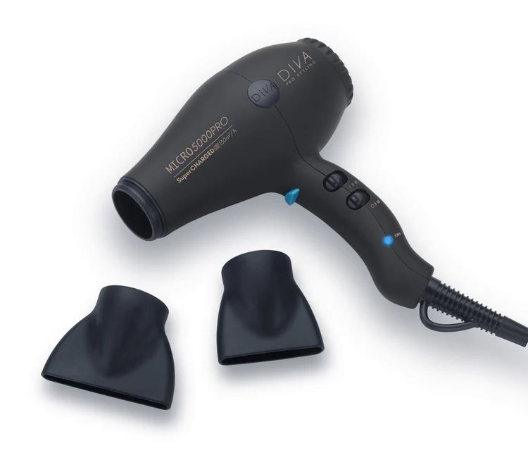 Diva Pro Micro 5000 Hair Dryer Compact High Torque 2000W