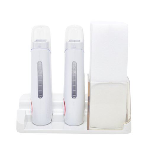 DEO 2 x 100g Chauffe-cartouche de cire à rouleau portable avec base en bande