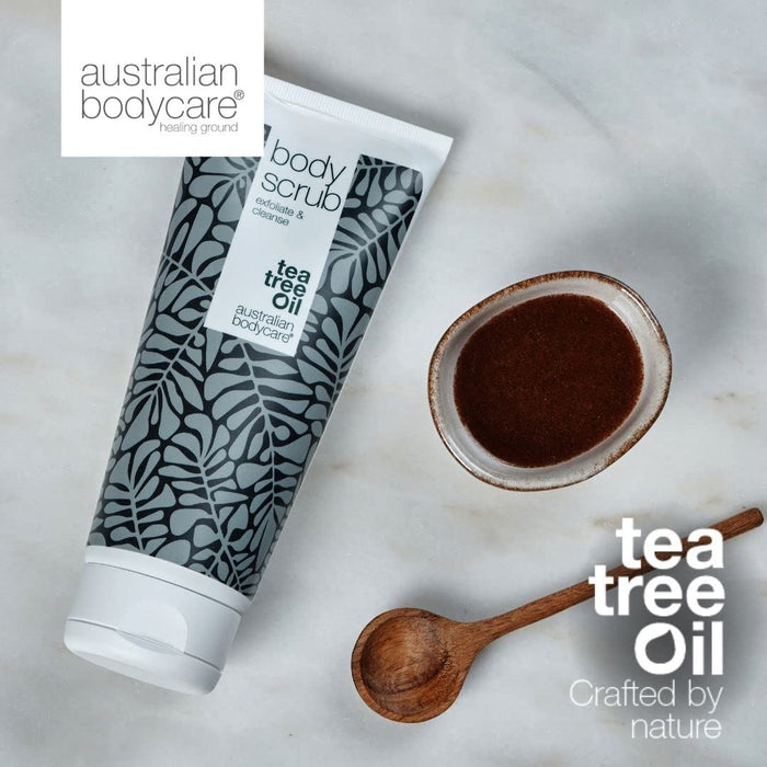 Australian Bodycare Tea Tree Oil Body Scrub Exfoliator for Hard Skin Pimples 200ML