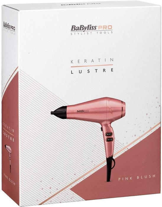 Babyliss Pro Keratin Lustre Hair Dryer 2300W - Pink Blush