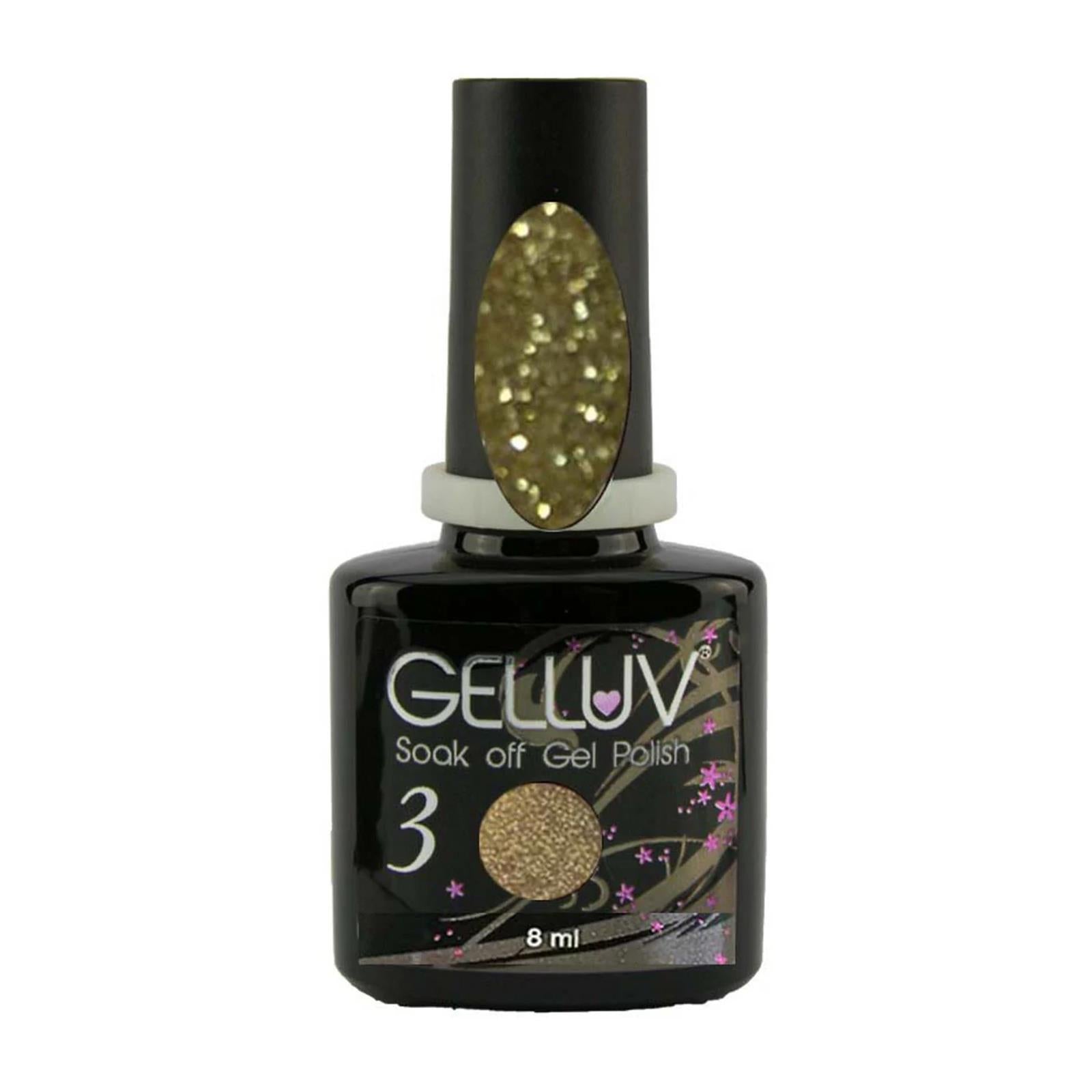 Gelluv Soak Off Gel Nail Polish Varnish - Golden Glow