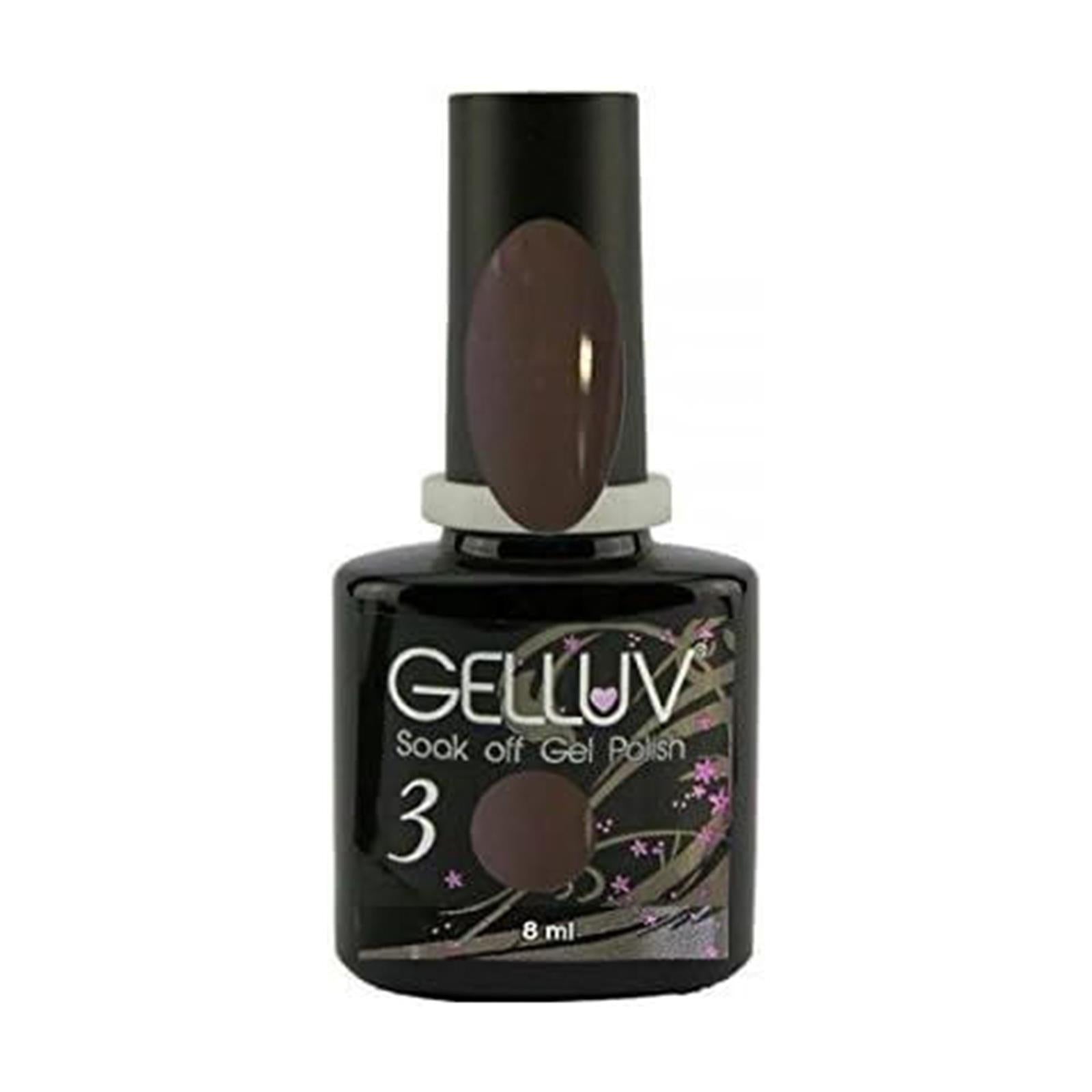 Gelluv Nail Polish Winter Rose Collection UV LED Soak Off Gel 8ml - Dark Brown