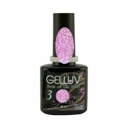 Gelluv Nail Polish Base Top Coat Soak Off LED Summer Collection 8ml Baby Pink