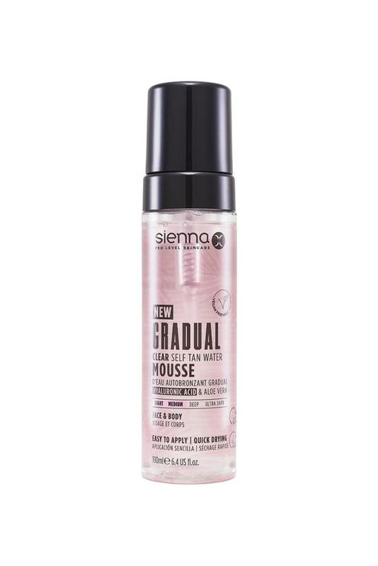 Sienna X Gradual Clear Tan Long Lasting Water Mousse 190ml