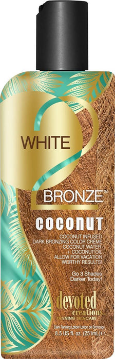 Lotion bronzante Devoted Creations White 2 Bronze - Noix de coco