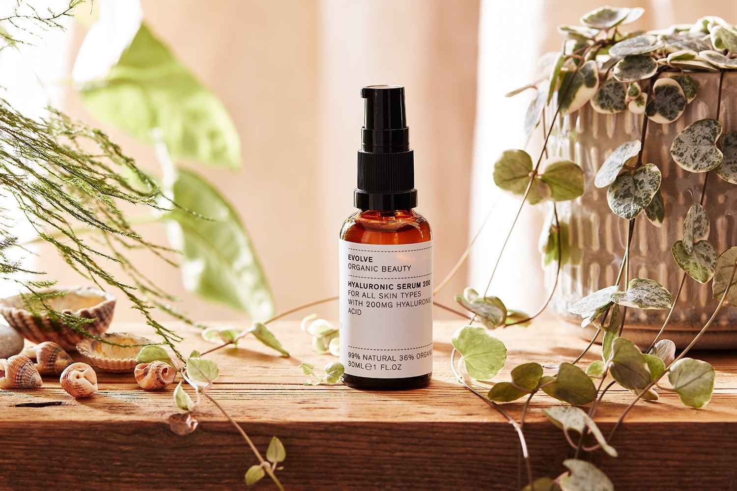 Evolve Beauty Organic Hyaluronic Serum Anti-Aging Wrinkles 30ml