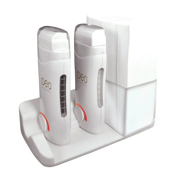 DEO 2 x 100g Chauffe-cartouche de cire à rouleau portable avec base en bande