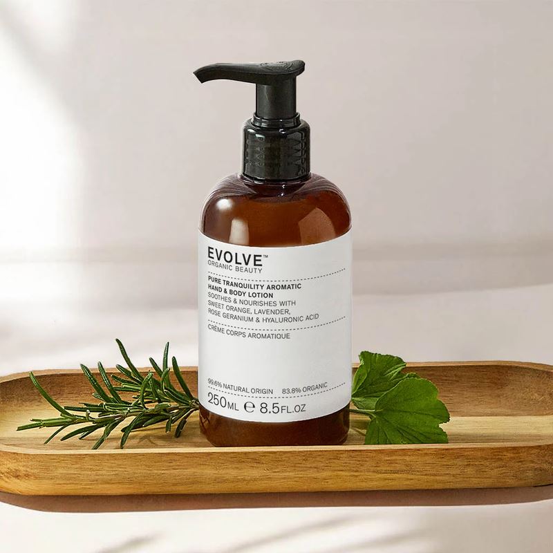 Evolve Beauty Organic Pure Tranquility Body Lotion Hydrating Skincare 250ml