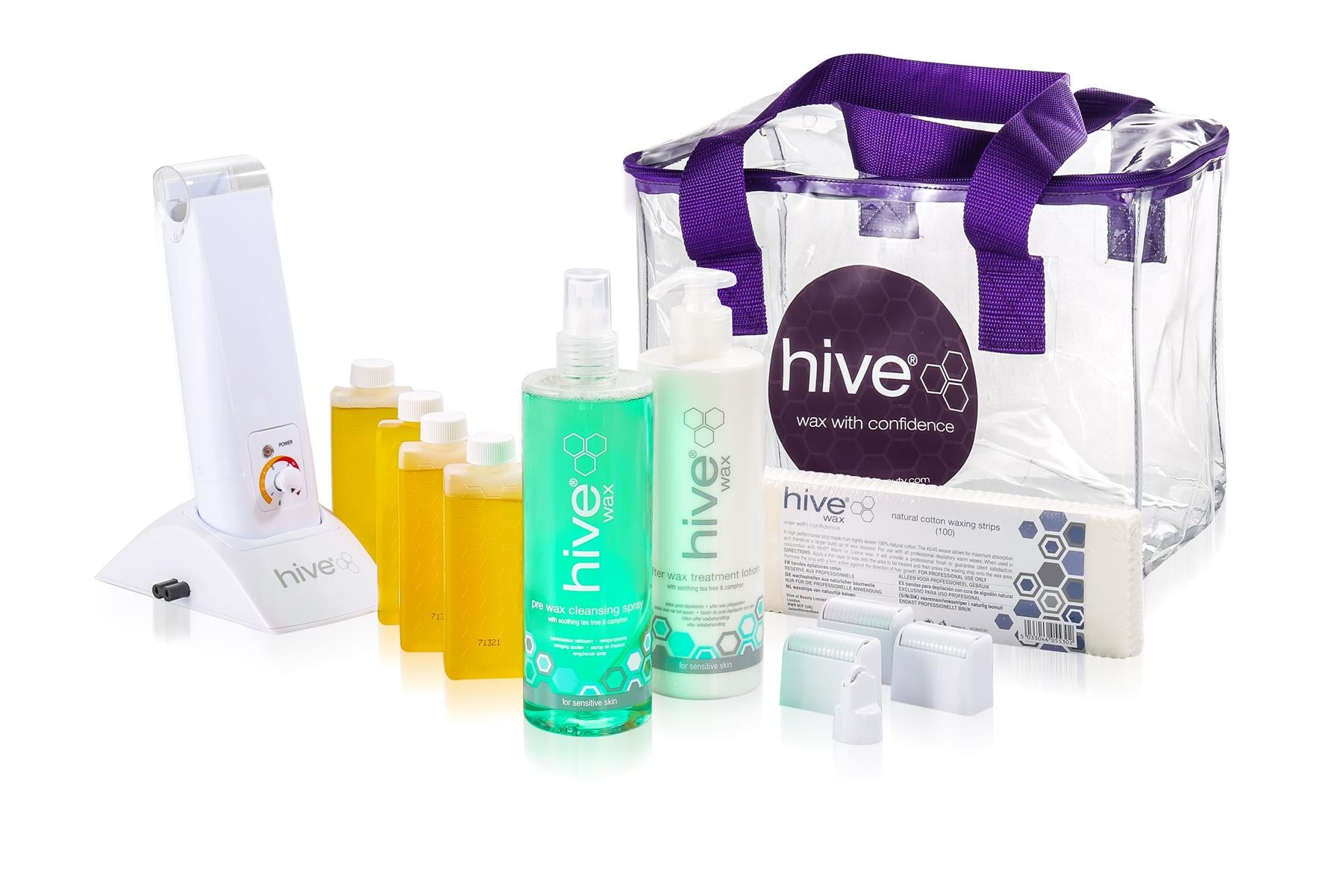 Hive of Beauty Hand Held Roller Wax Heater & Kits 80g & 100g