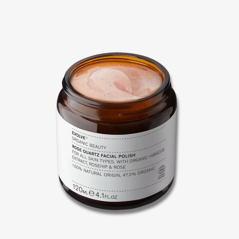 Evolve Beauty Organic Rose Quartz Facial Polish - Rosehip & Rose 120ml