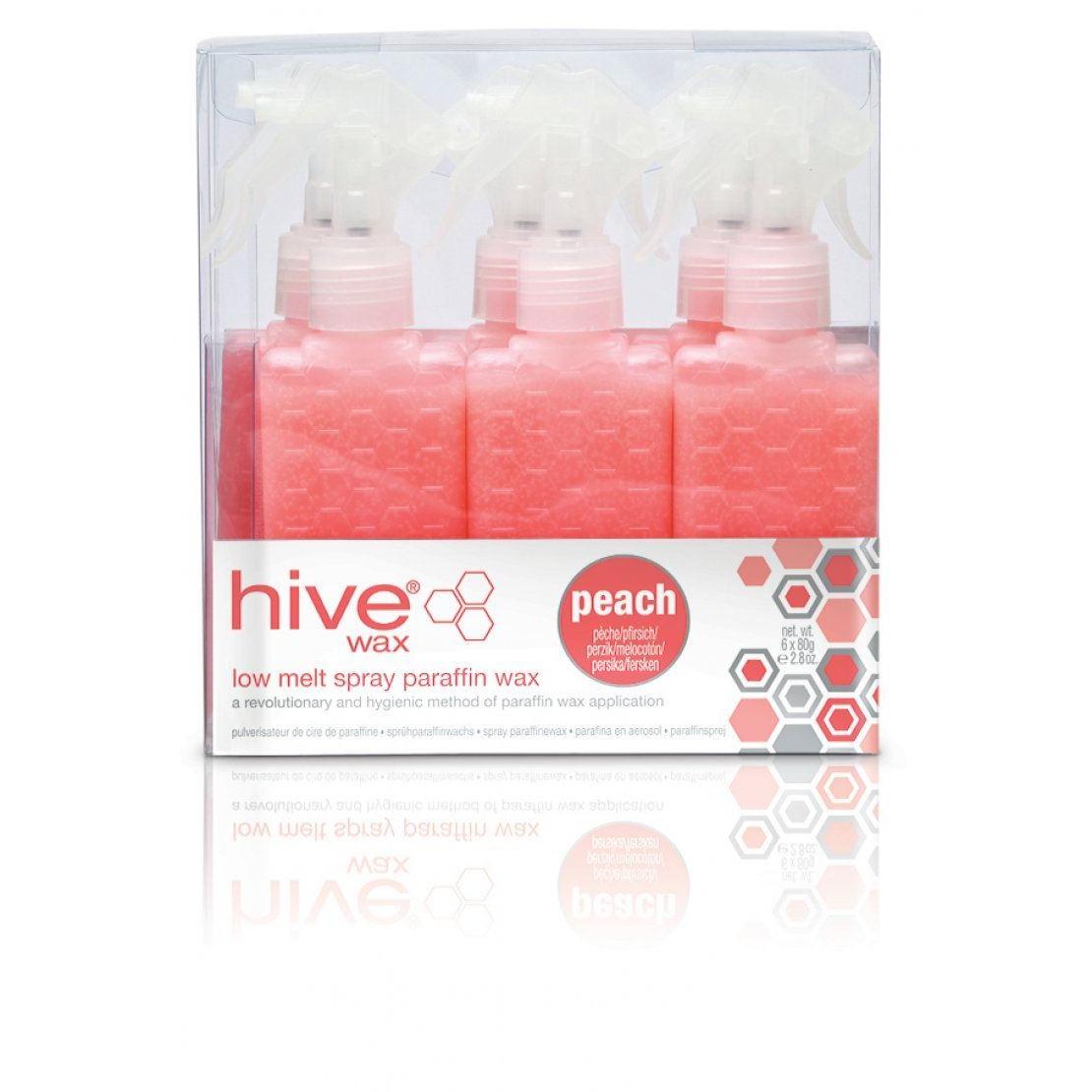 Hive Of Beauty Cartouches de pulvérisation de cire de paraffine en spray pêche 80 g (6)