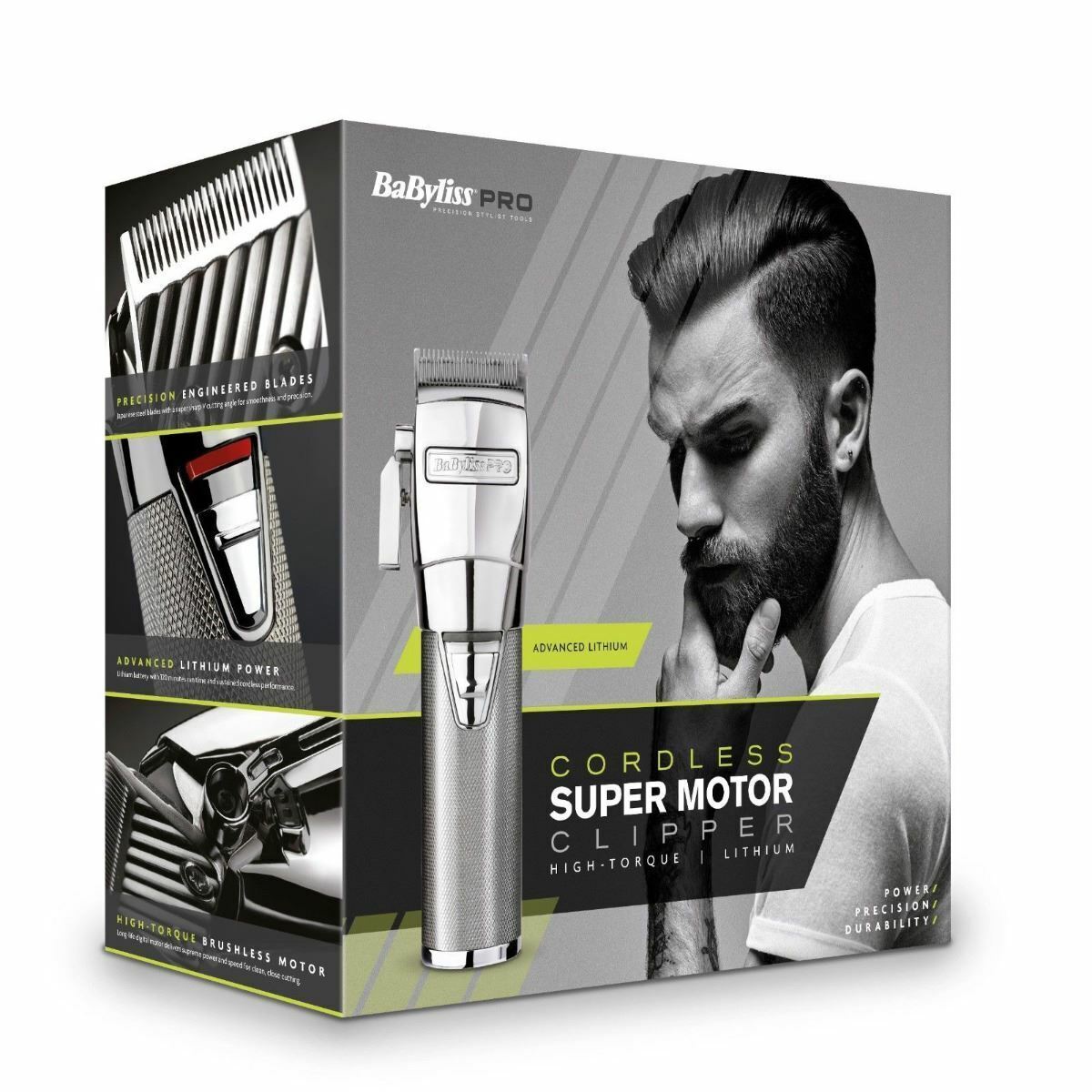 BaByliss Pro Super Motor Hair Clipper High Torque - Silver