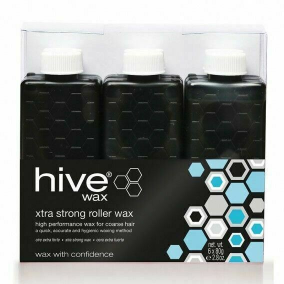 Hive of Beauty Waxing Xtra Strong Roller Wax Cartridges 6 x 80g
