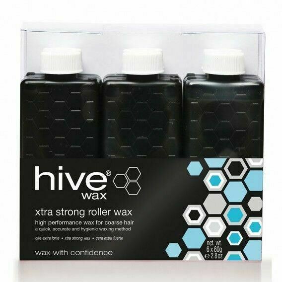 Hive Of Beauty Waxing Xtra Strong Roller Wax Cartridges 6 x 80g