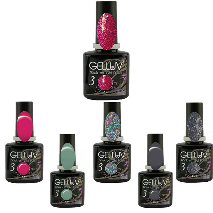 Gelluv Soak Off Gel Nail Polish Iconic Collection - 8ml Bottles