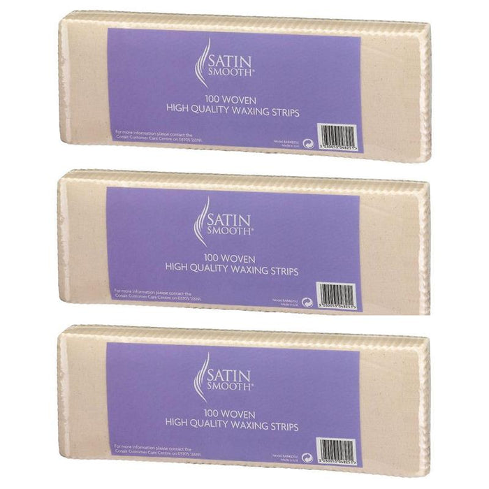 Satin Smooth Woven Waxing Removal Strips (3 x 100 Pack)