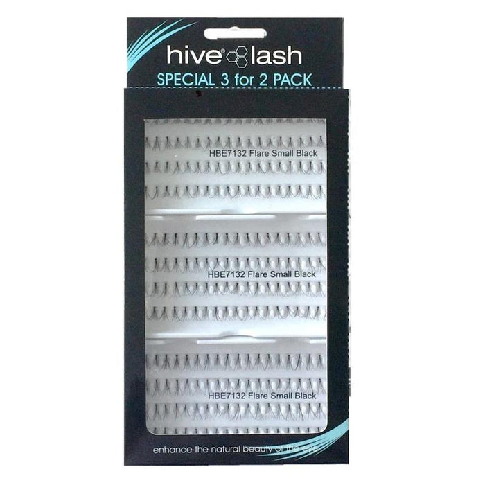 Hive Of Beauty Short Black Flare Eye Lashes - 3 For 2 Pack