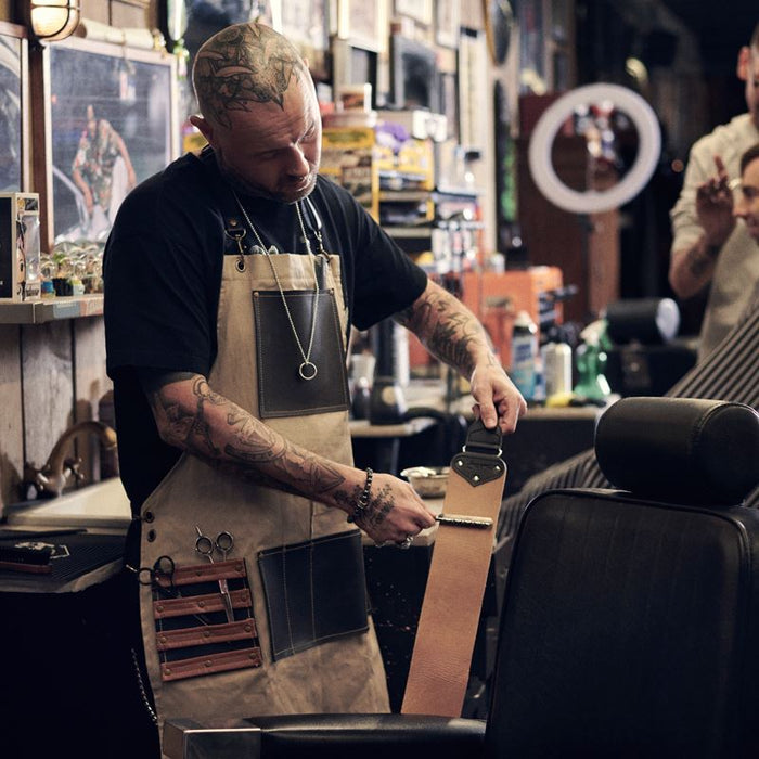 Dark Stag Barber Buffalo Leather Strop For Polishing Razor Blades