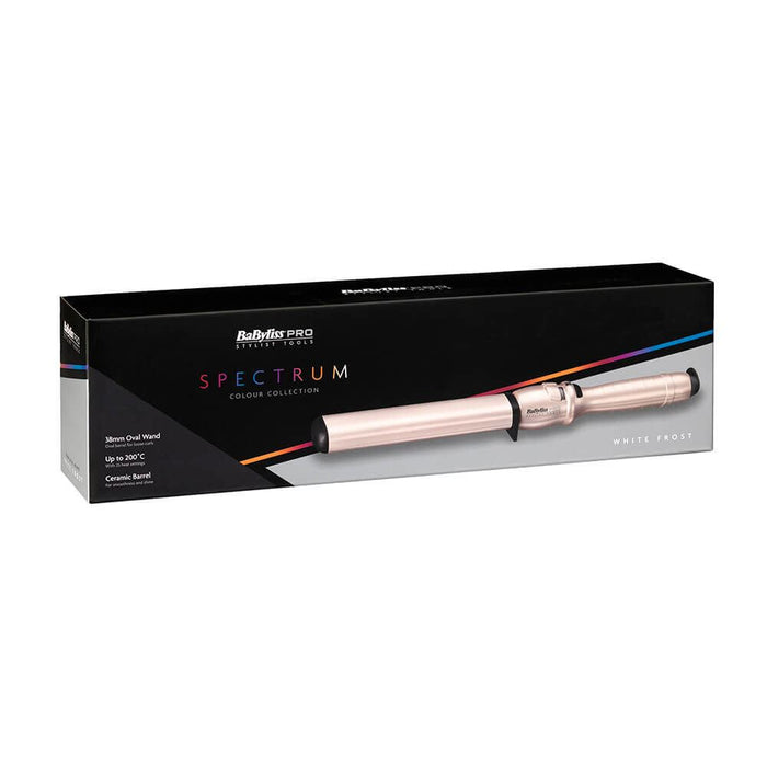 Babyliss Pro Spectrum Curling Wand Tong 38mm Oval - White Frost