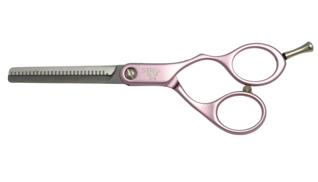 STR 5.5" Fusion Hairdressing Haircutting thinning Scissors - Pink