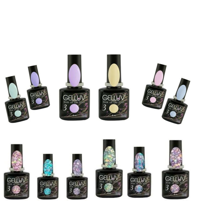 Gelluv Soak Off Gel Nail Polish Varnish Ice Queen Collection - 8ml