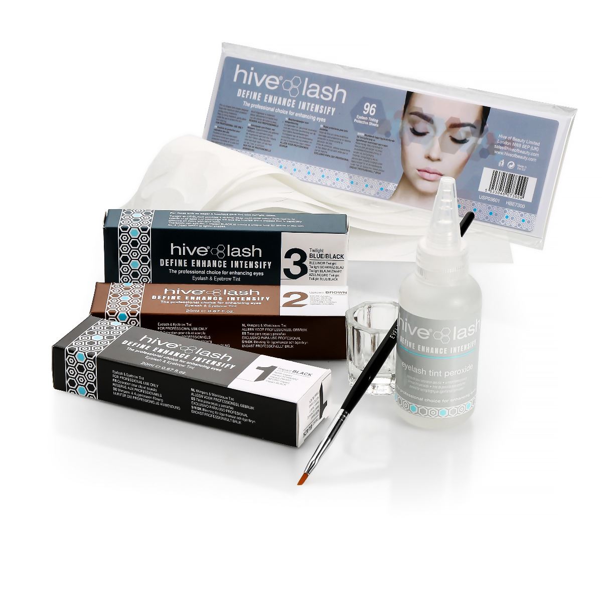 Hive of Beauty Brow & Lash Kit Tints Peroxide Shees Dish & Bowl