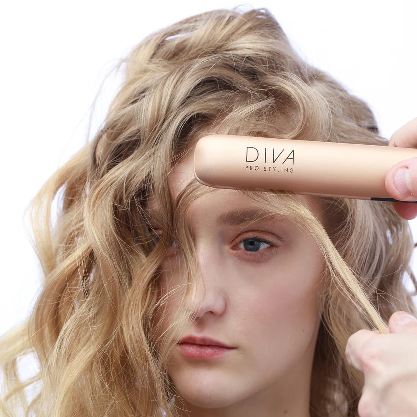 Diva Pro Precious Metals Touch Hair Straightener Instant Heat Up - Rose Gold