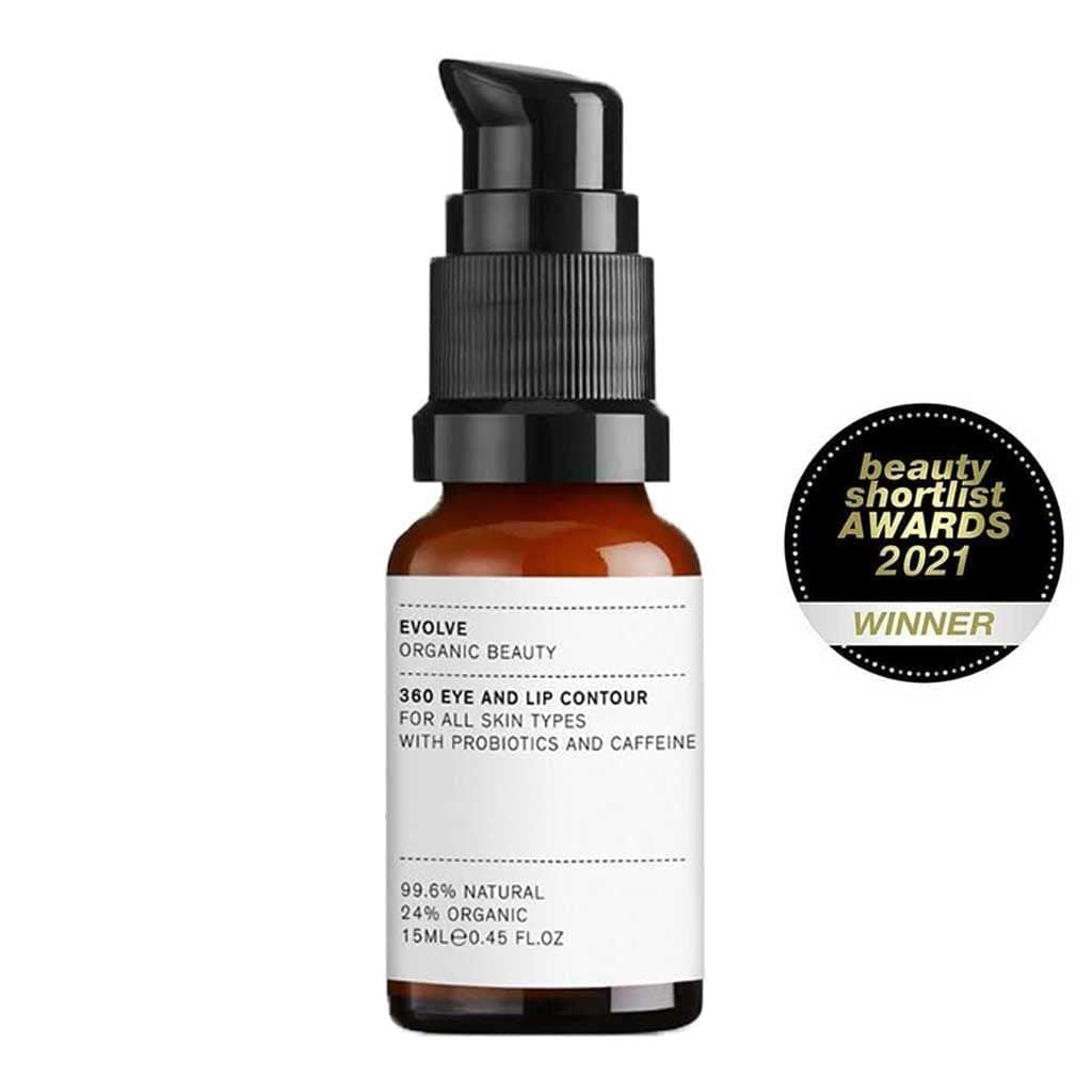 Evolve Beauty Organic 360 Eye Lip Contour Fine Lines & Wrinkles 15ml