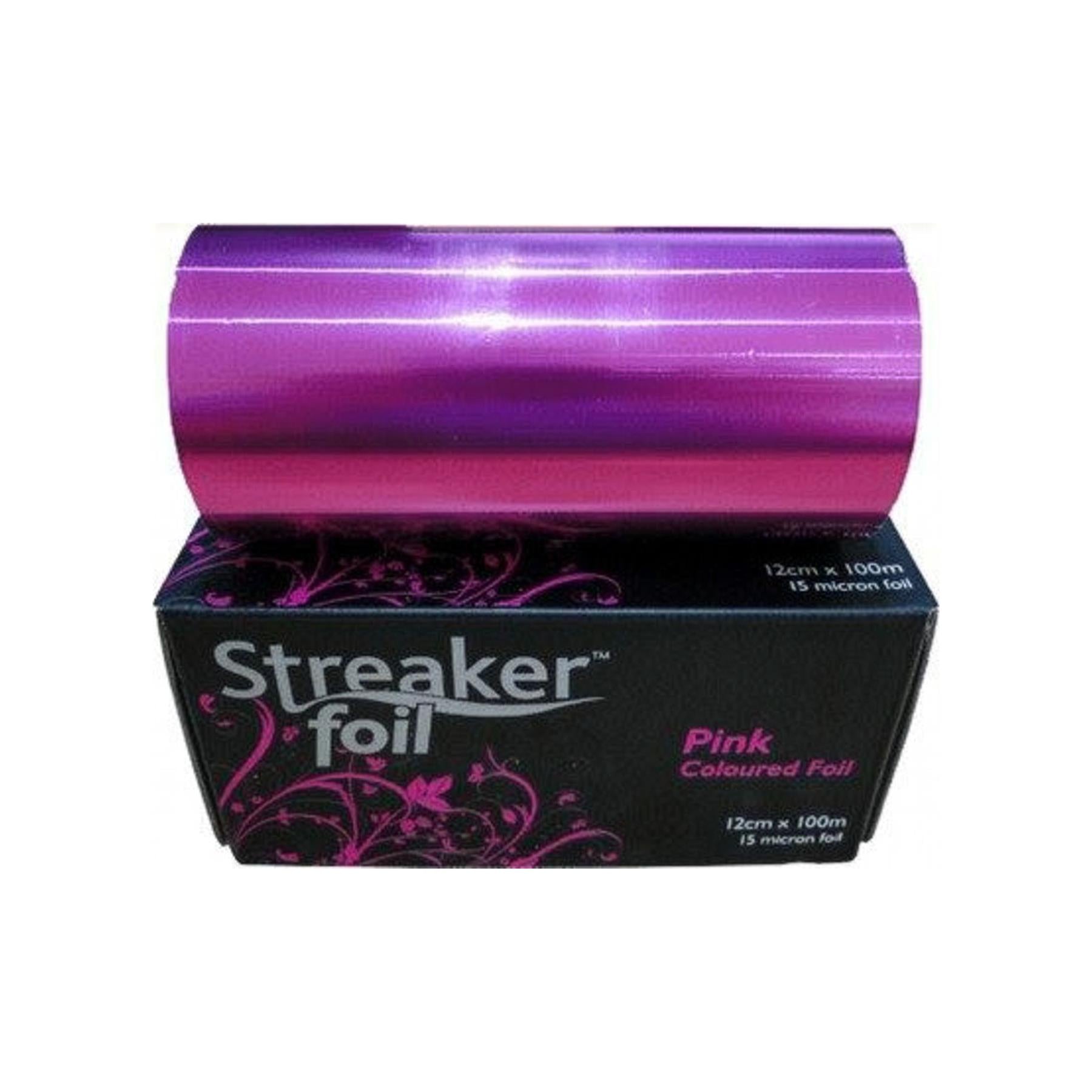 Streaker Pink Salon Hairdressing Colouring Foil 12cm x 100m