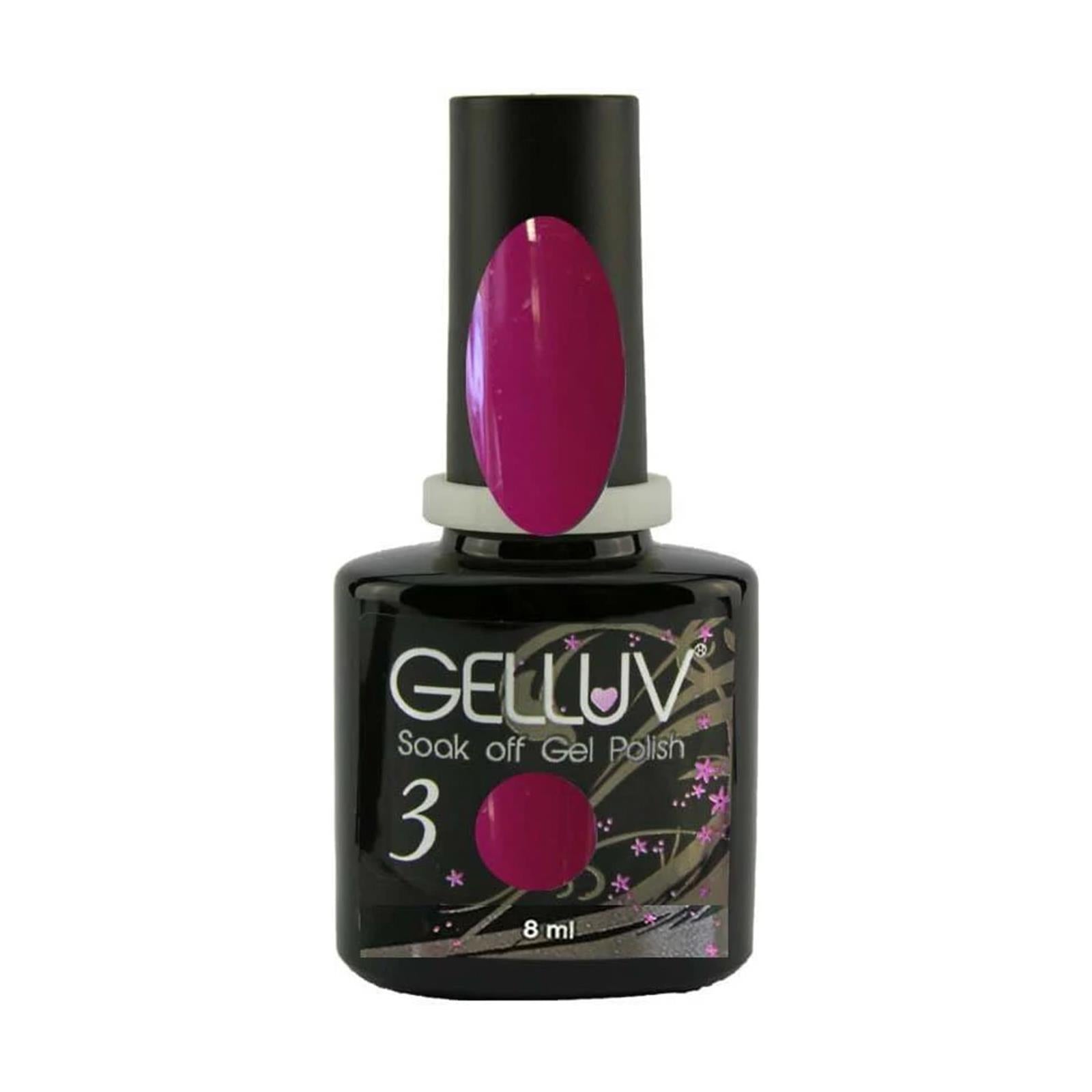 Gelluv Nail Polish Winter Rose Collection UV LED Soak Off Gel 8ml - Neon Pink