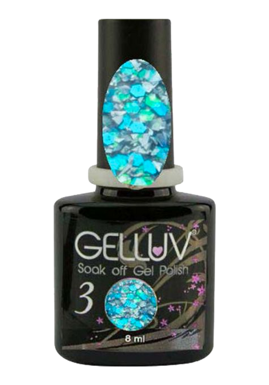 Gelluv Soak Off Gel Nail Polish Varnish Ice Queen Collection - 8ml