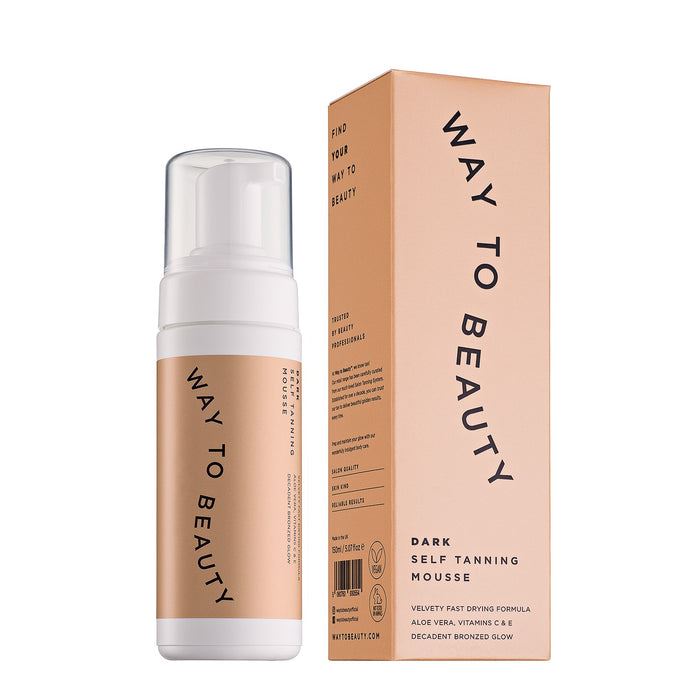 Way To Beauty Self Tanning Mousse Dark Nourishes Hydrates Glowing Skin - 150ml