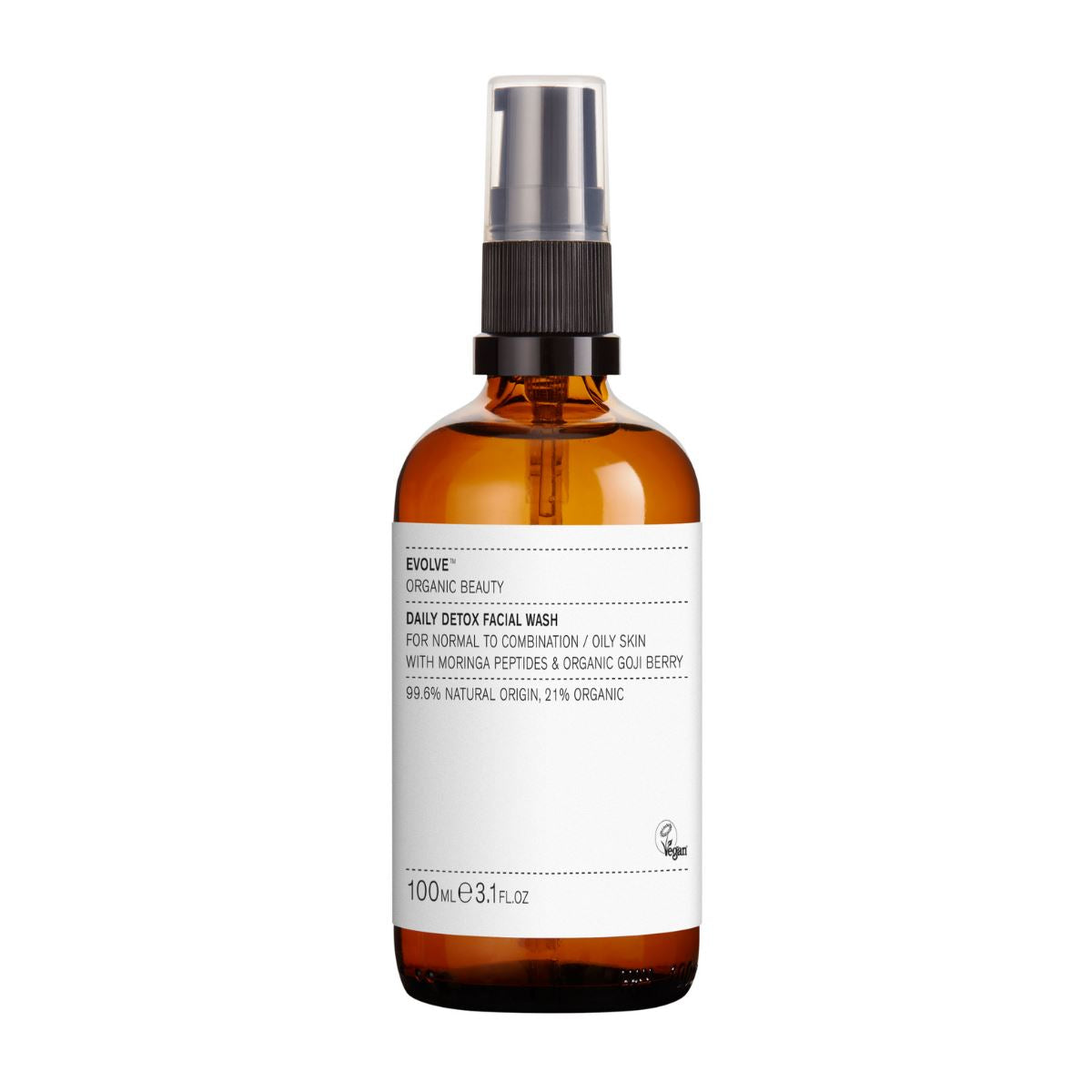 Evolve Beauty Organic Daily Detox Facial Wash 100ml