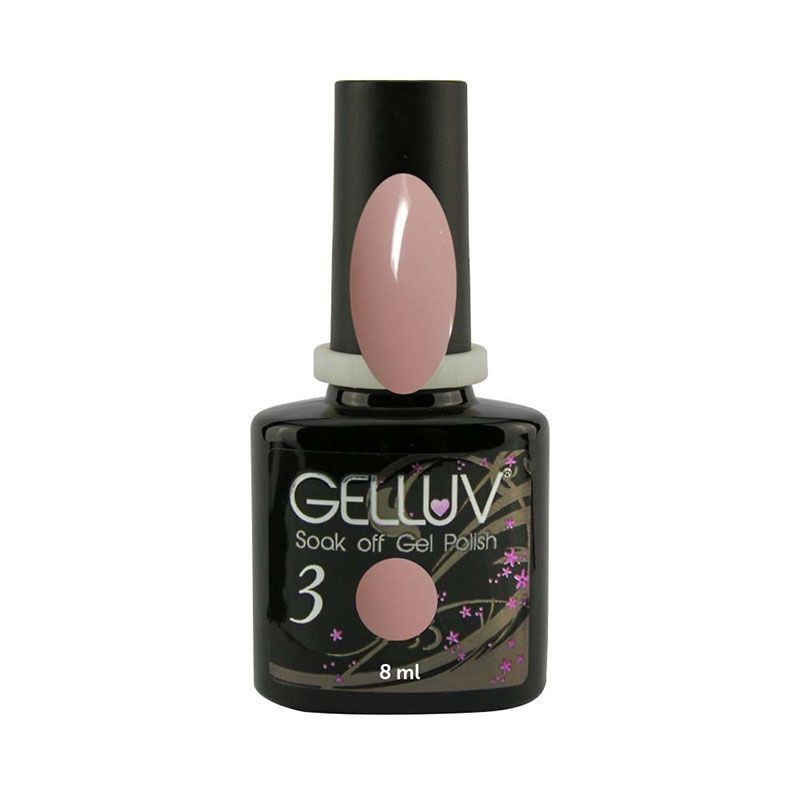 Gelluv Soak Off Gel Nail Polish Varnish - Barely Naked