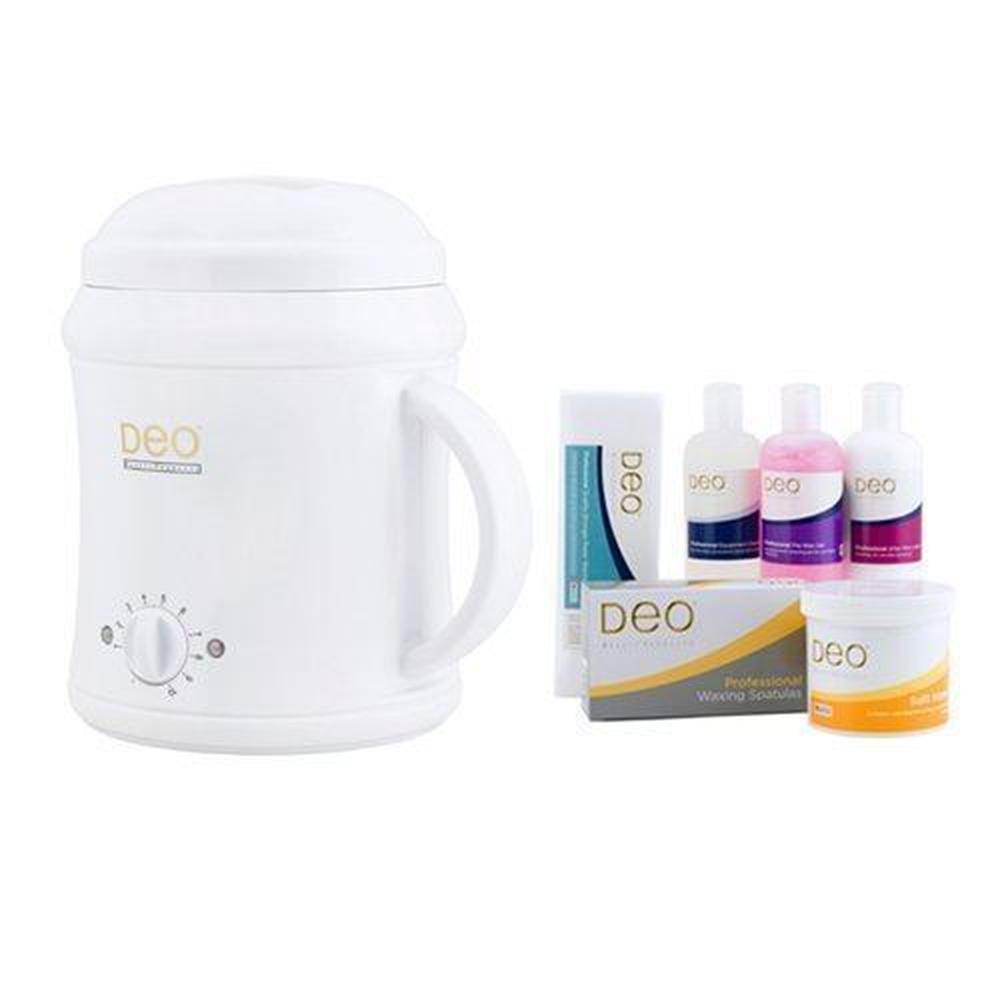 Deo 1000cc Salon Waxing Wax Heater Starter Kit - White
