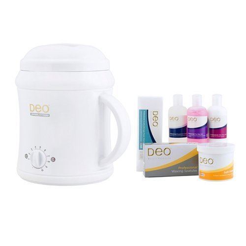 Kit de démarrage pour chauffe-cire DEO 1000cc pour salon de coiffure - Blanc