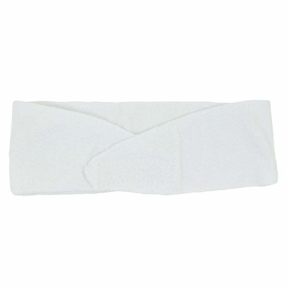 Hive of Beauty Velcro Fixing Towelling Headband - White