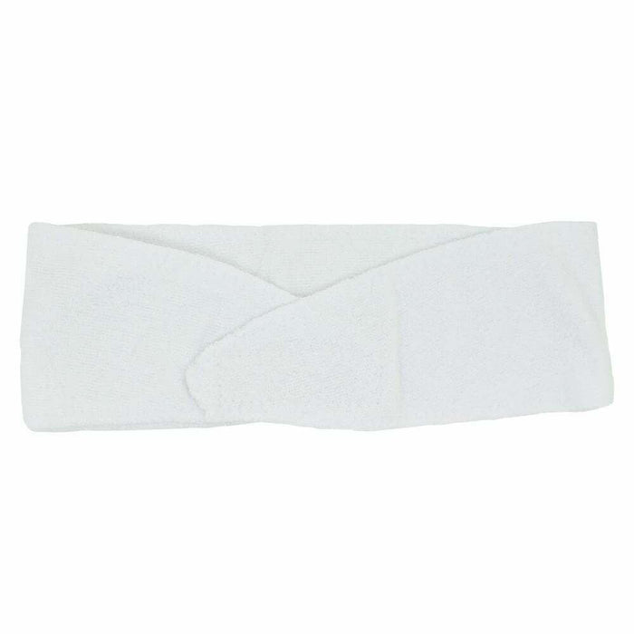Bandeau en tissu éponge à fixation Velcro Hive Of Beauty - Blanc