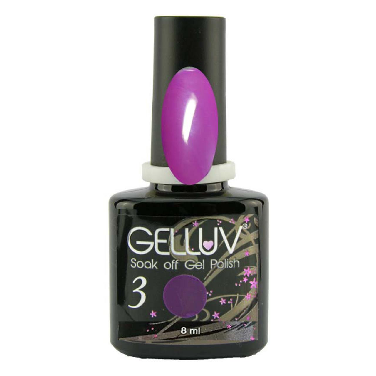 Gelluv Soak Off Gel Nail Polish Varnish - 8ml Bottles