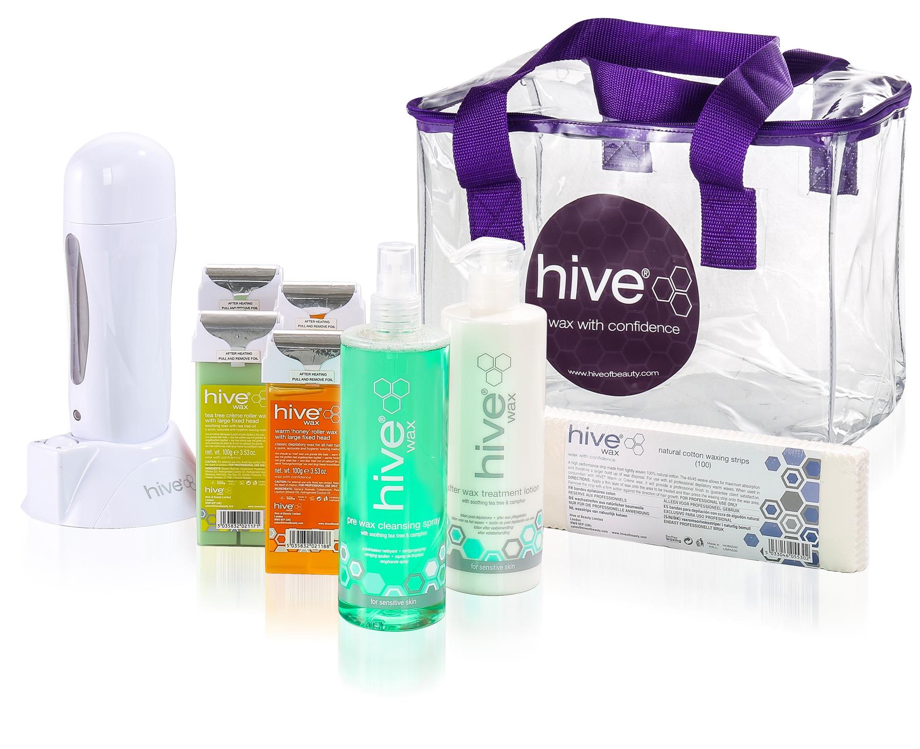 Hive of Beauty Hand Held Roller Wax Heater & Kits 80g & 100g