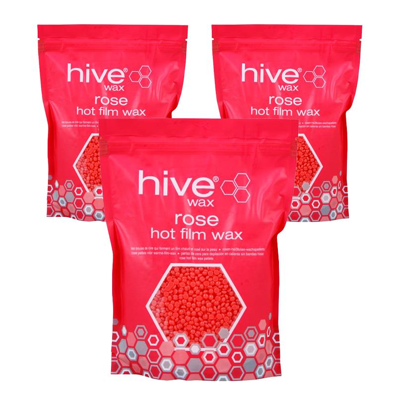 Hive Of Beauty 3 For 2 Paraffin Waxing Rose Hot Film Wax Pellets 700g