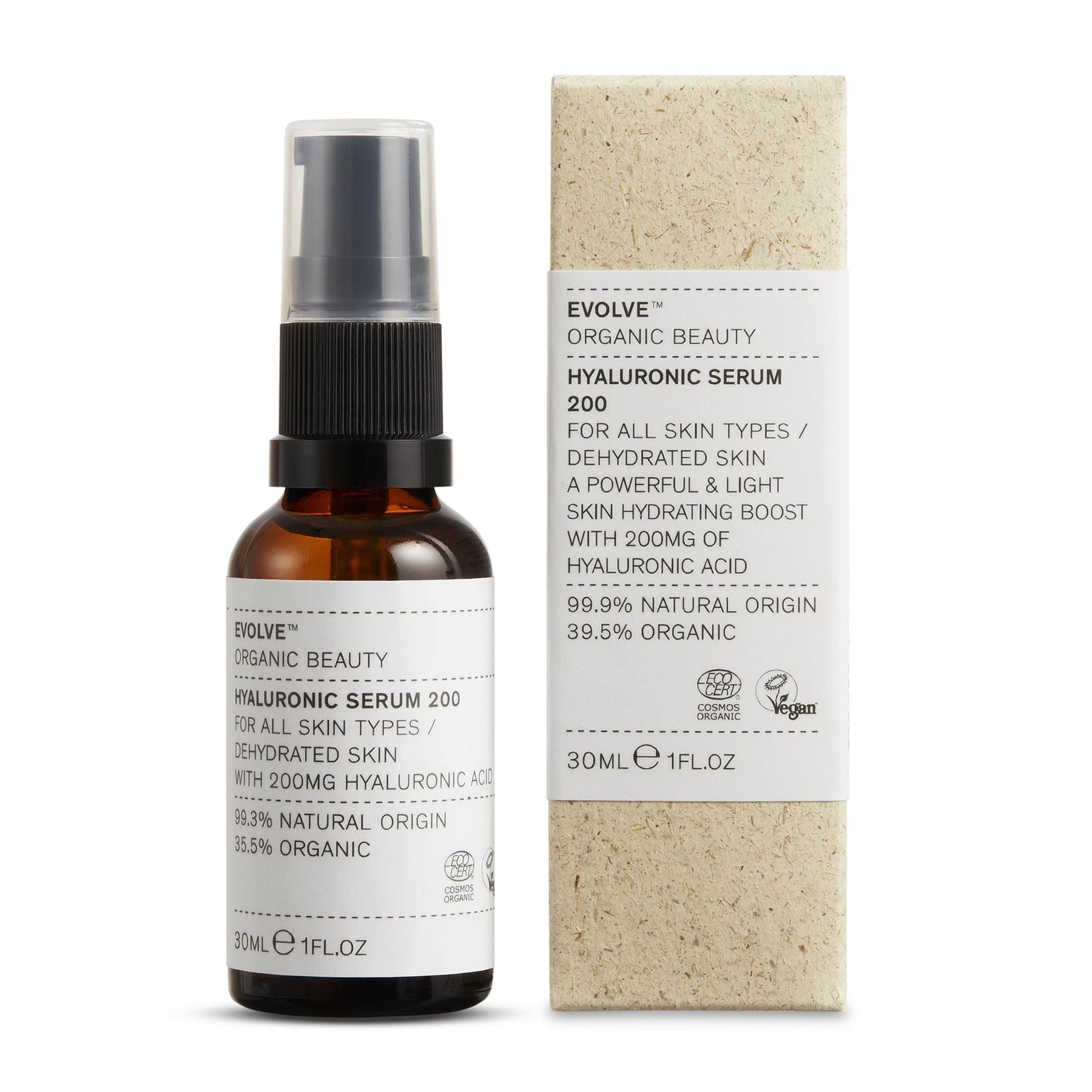 Evolve Beauty Organic Hyaluronic Serum Anti-Aging Wrinkles 30ml